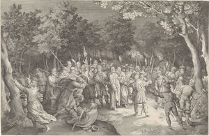 Judas Kys og Kristi arrestation af Nicolaes de Bruyn