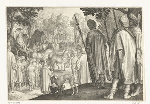 Josefs triumftog i Faraos vogn Historien om Joseph (serietitel) af Nicolaes de Bruyn