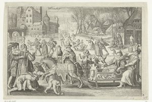 Winter (titel på objekt) Four Seasons (serietitel) af Nicolaes de Bruyn