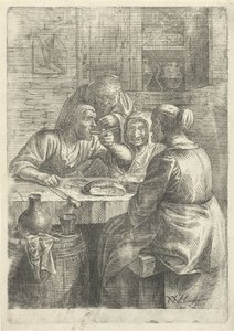 Tre gamle kvinder spiser ved et bord