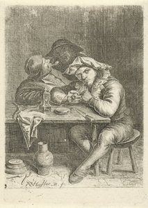 To rygere ved et bord