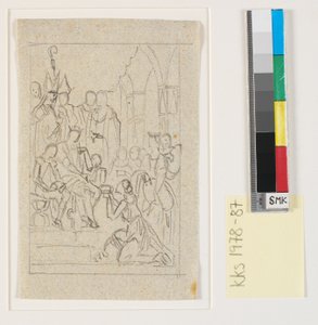Christian I ophøjer Holsten til hertugdømme 1460 af Nicolai Abildgaard