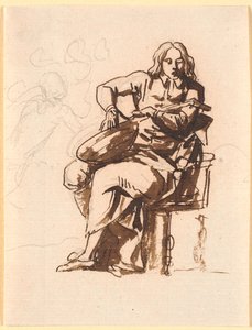 En digter, der griber i luttens strenge. af Nicolai Abildgaard