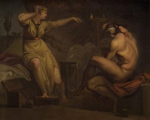 Fotis ser sin elsker Lucius forvandlet til en røv. Motiv fra Apeleius