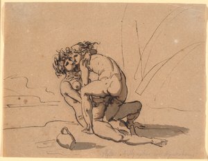 Hylas kærtegnet af nymfen af Nicolai Abildgaard