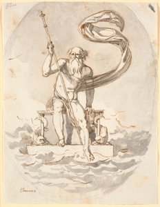 Oceanus på sin trone i havet af Nicolai Abildgaard