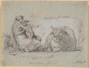 Pasiphaë med den lille Minotauros af Nicolai Abildgaard