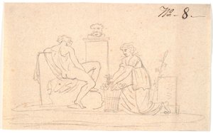 Scene med to figurer af Nicolai Abildgaard