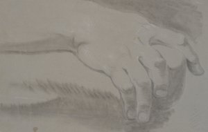 Studie af en hånd af Nicolai Abildgaard