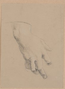 Studie af en hånd af Nicolai Abildgaard