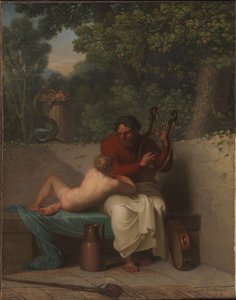 Den græske digter Anacreon og Bathyll, 1808. af Nicolai Abraham Abildgaard