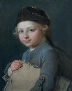 Portræt af en ung dreng med en portefølje af Nicolas-Bernard Lepicie