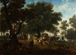 Henri IV og hans Suite Jagt, ca 1804 af Nicolas Antoine Taunay