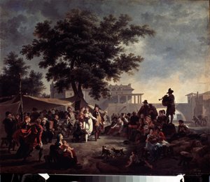 Rustikt landbryllup. Maleri af Nicolas Antoine Taunay (1755-1830). Olie på træ, 41 x 56 cm. Fransk kunst fra det 18. århundrede. Pushkin Museum of Fine Arts, Moskva. af Nicolas Antoine Taunay