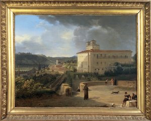 Udsigt over Villa Medicis af Nicolas Antoine Taunay