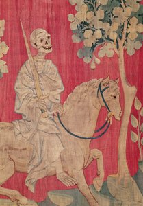 The Livid Horse and Death, fra Apocalypse Tapestry of Angers, 1373-87 (tapet) af Nicolas Bataille