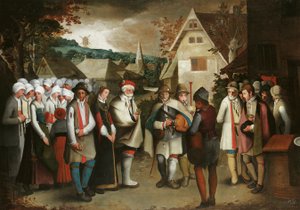 Et bryllupsoptog gennem en by af Nicolas Baullery
