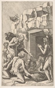 Kristus i Limbo, efter Raphael, 1541. af Nicolas Beatrizet