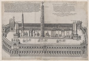 Spejl af romersk storslåethed: Circus Maximus, 1553., 1553. af Nicolas Beatrizet