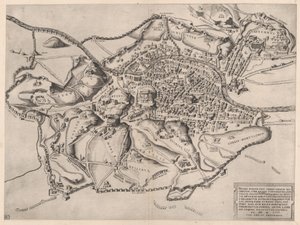Mirror of Roman Magnificence: Udsigt over Rom fra Østen, 1500-tallet., 1500-tallet. af Nicolas Beatrizet