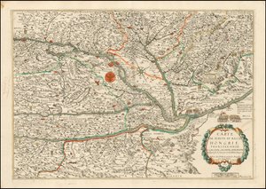 1663-kort over Øvre og Nedre Ungarn, Transilvanien, Slovenien, Kroatien og Dalmatien, udgivet af Nicolas Berey af Nicolas Berey