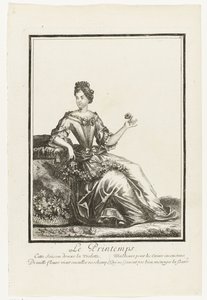 Forår Le Printemps. (titel på objekt) Personificeringer af de fire sæsoner (serietitel) af Nicolas Bonnart