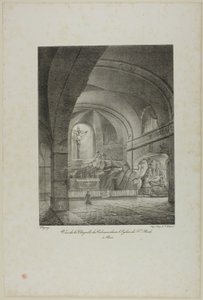 Udsigt til Golgata-kapellet i St. Roch-kirken, Paris