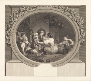 Uddannelse er alt af Nicolas Delaunay after Jean Honoré Fragonard