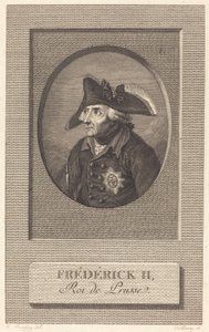 Frederik den Store, konge af Preussen af Nicolas Delaunay after Johann Heinrich Ramberg