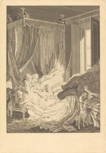 Den indiskrete kone af Nicolas Delaunay after Pierre Antoine Baudouin
