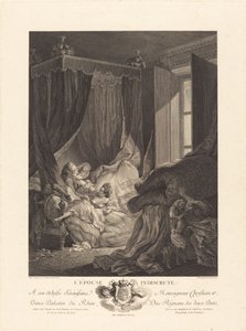 Den indiskrete kone af Nicolas Delaunay after Pierre Antoine Baudouin