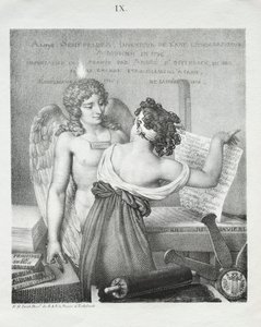 Litografiens geni, 1819. af Nicolas Henri Jacob