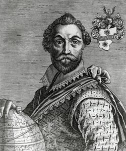 Portræt af Francis Drake (1540-1596) af Nicolas II de Larmessin