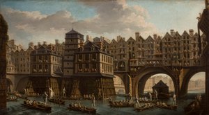 Sailors Jousting, Mellem Pont Notre Dame og Pont-Au-Change, Paris, 1756.