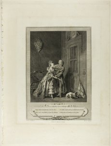 Uventet opkald, fra Monument du Costume Physique et Moral de la fin du Dix-huitième siècle af Nicolas Joseph Voyez