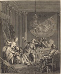 Vejen til formue af Nicolas Joseph Voyez after Pierre Antoine Baudouin