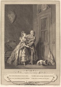 Det uventede besøg af Nicolas Joseph Voyez after Sigmund Freudenberger