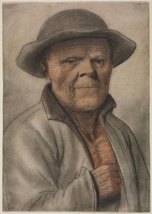 Portræt af en gammel mand, 1600-tallet. af Nicolas Lagneau