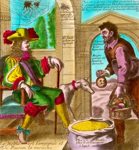 Tredje ejendomsskat: "Edderkoppen og fluen" eller "Adelen og bonden" af Nicolas and Lagniet Jacques Guerard