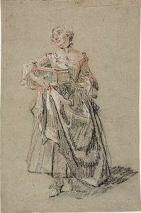 Studie af en kvinde af Nicolas Lancret
