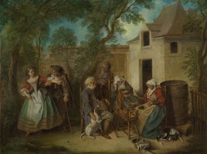 Menneskets fire aldre: alderdom, ca 1735 af Nicolas Lancret