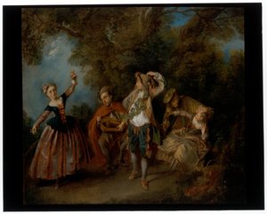 Den unge danser og menuet af Nicolas Lancret