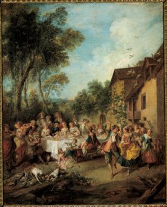 Bryllupsrejsen maleri af Nicolas Lancret (1690-1743) 1700-tallet Angers, Museum of Fine Arts af Nicolas Lancret
