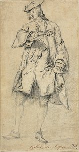 Ung mand stående af Nicolas Lancret