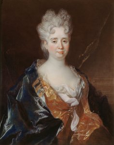 Portræt af Anne-Thérèse de Marguenat de Courcelles, Marquise de Lambert, ca. 1710. af Nicolas Largillière de