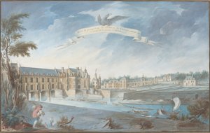 Udsigt og perspektiv af Chateau de Chenonceaux