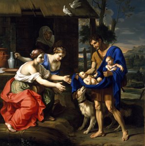 Hyrden Faustulus, der bringer Romulus og Remus til sin kone