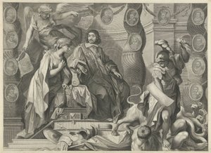 Reklametryk af Aegidius Le Maistre (1663), øverste del af Nicolas Pitau (I)