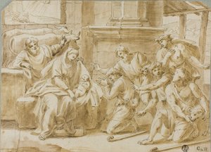 Hyrdernes tilbedelse af Nicolas Poussin