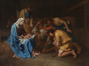 Hyrdernes tilbedelse af Nicolas Poussin